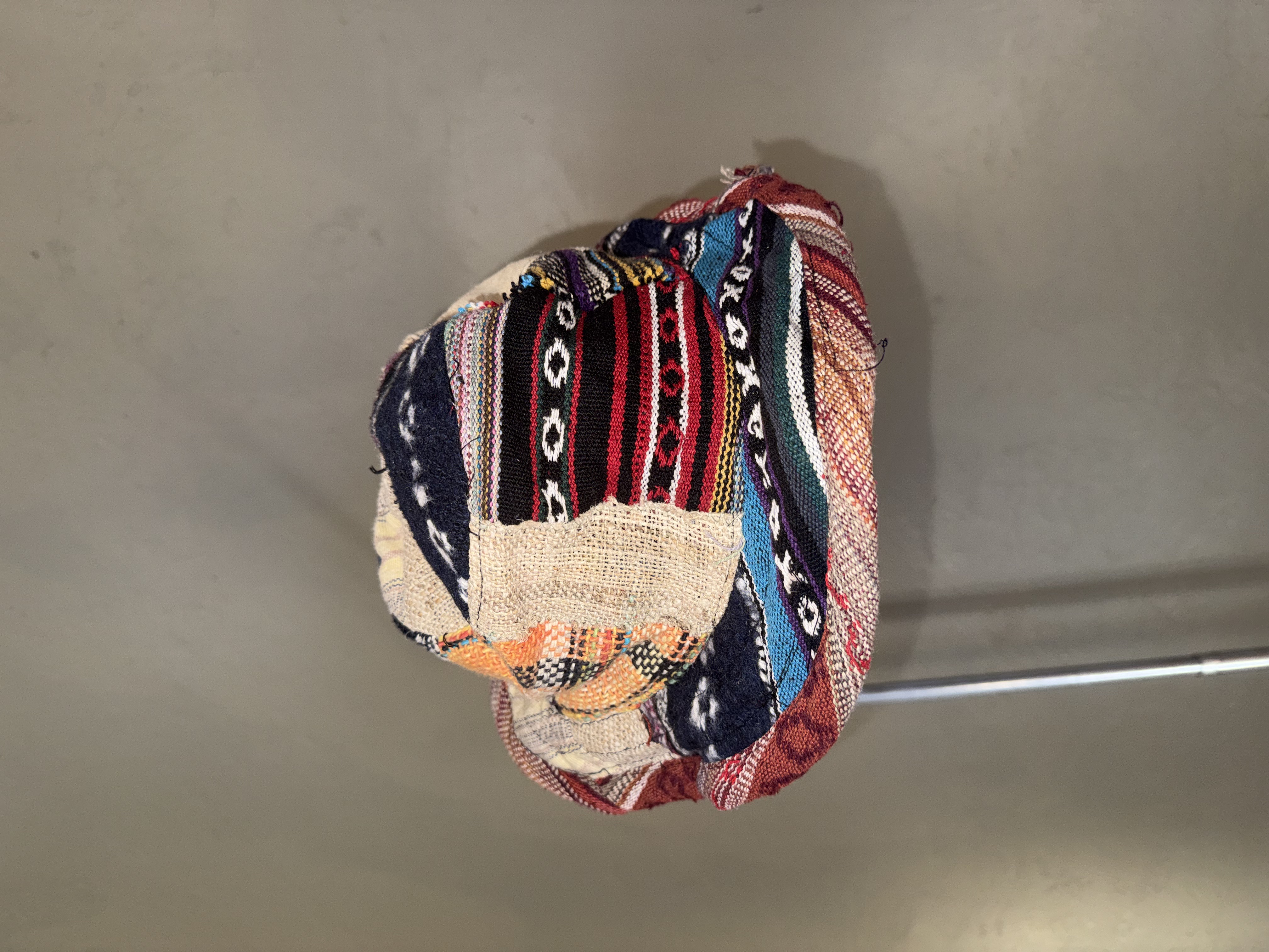 Custom multi-canvas multi-color stitched bucket hat, multiple angles