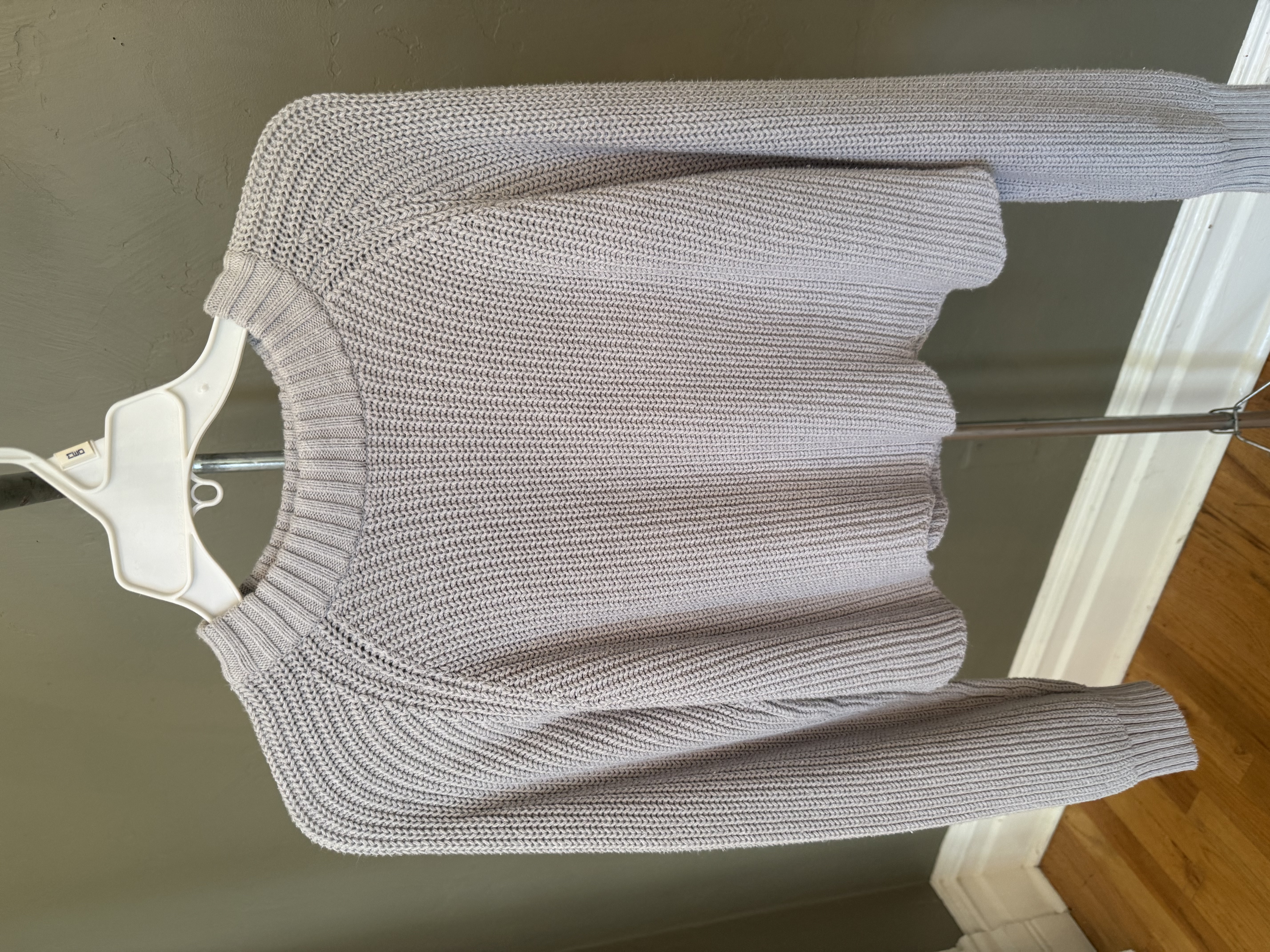 L.A Hearts cropped natural white sweater, multiple angles
