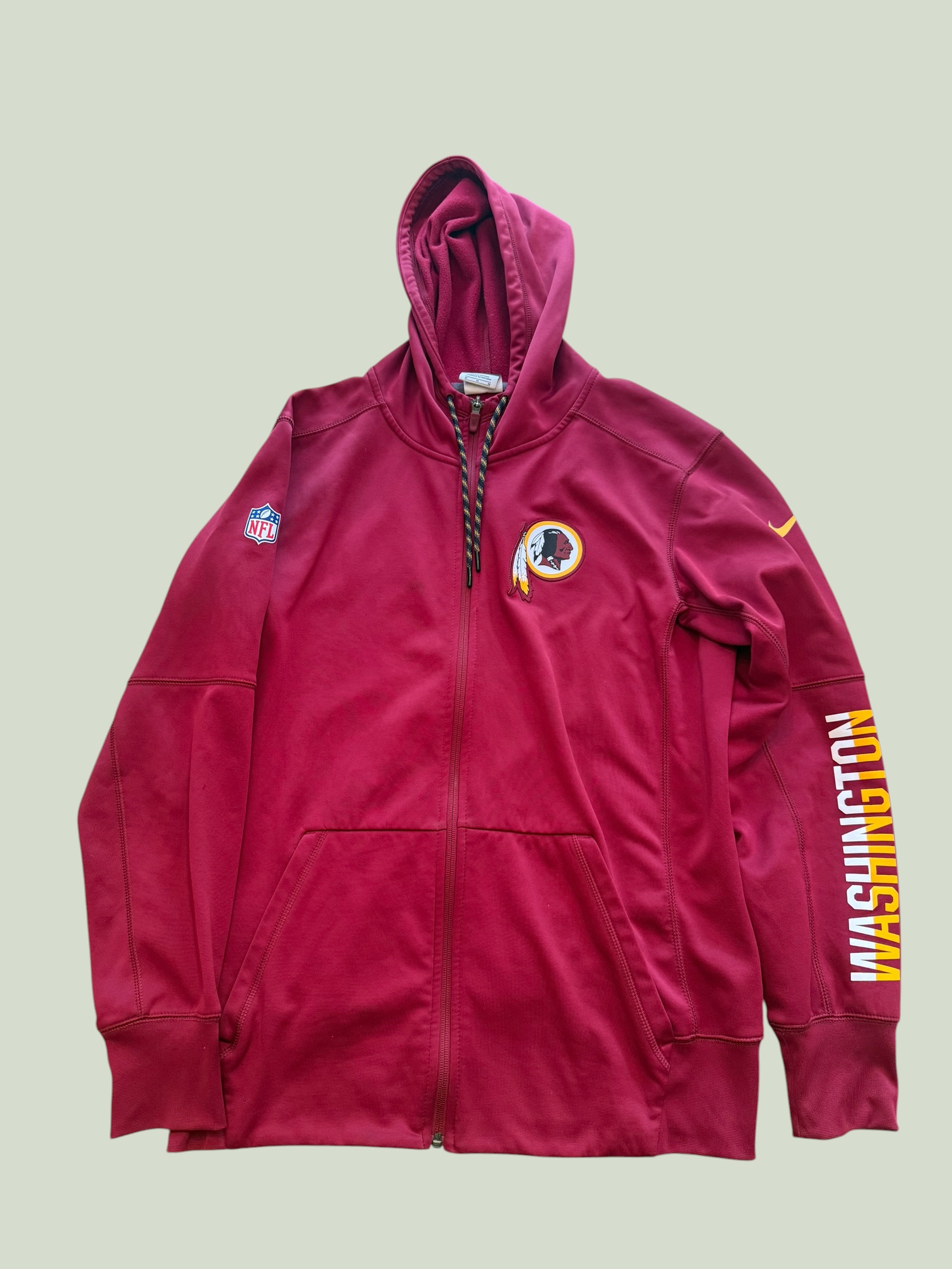 Washington Redskins NFL Therma-Fit zip up hoodie, multiple angles